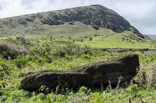 45 - Chile - isla de Rapa Nui o Pascua - sendero Te Ara O Te Moai